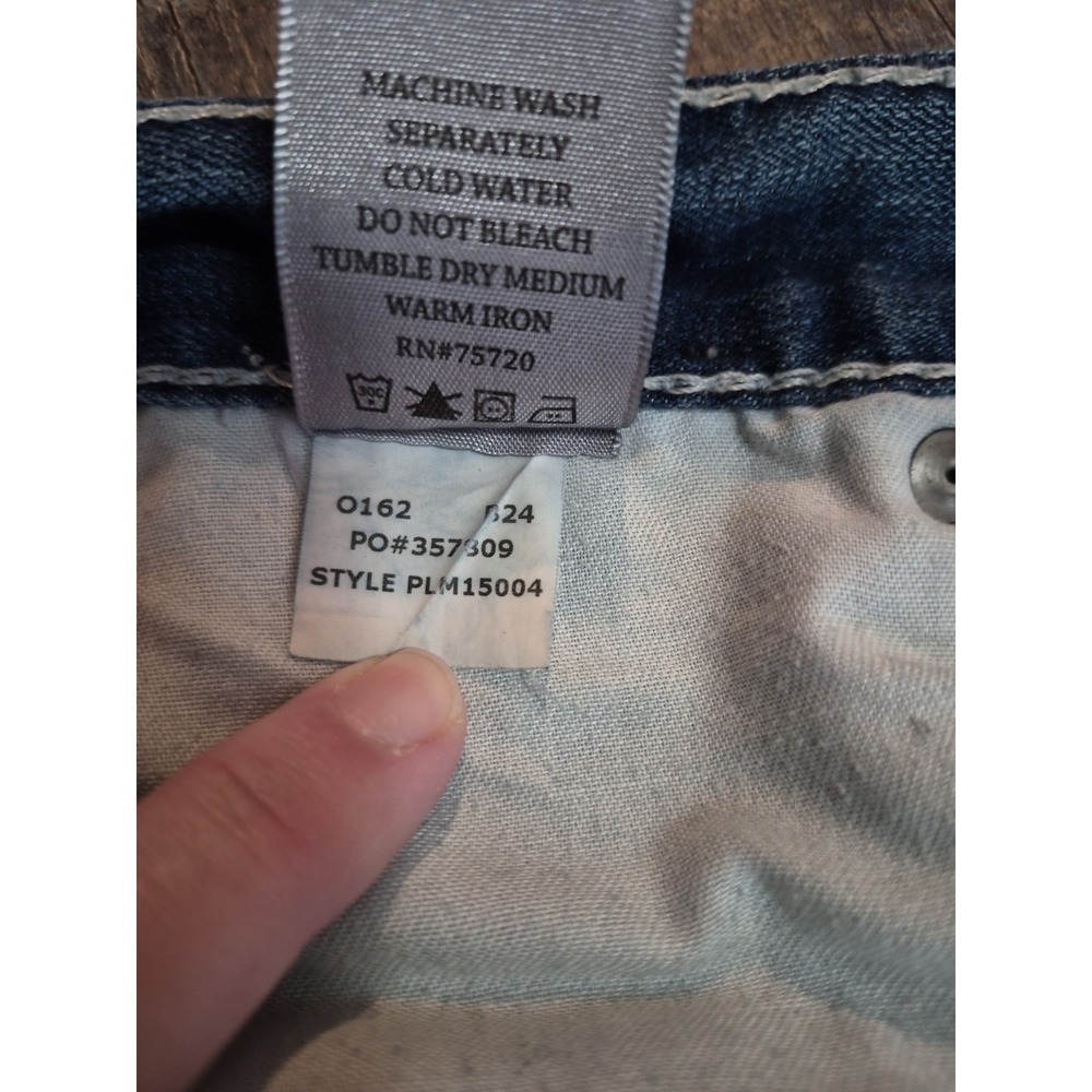BKE Jake Straight Stretch Jeans Mens 34R (34x30) Medium Wash Light Distressed - Picture 11 of 11